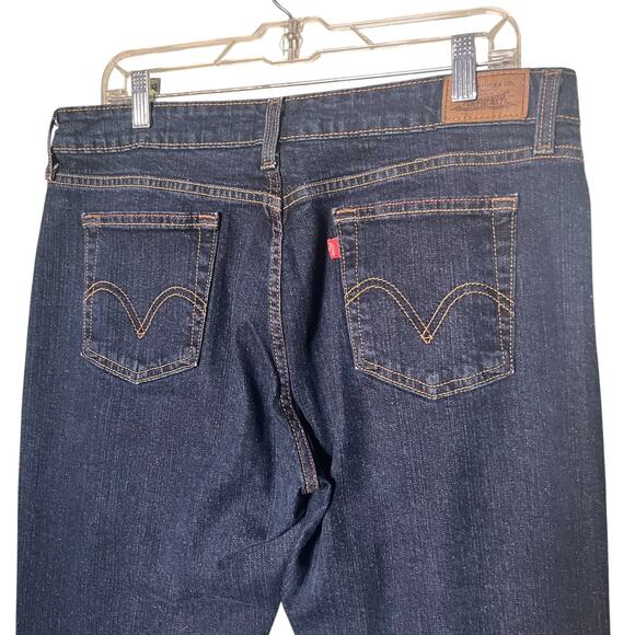 Levis Size 14P 34x28 515 Bootcut Stretch Jeans Mid-Rise 5-Pocket Dark Wash - Picture 4 of 13